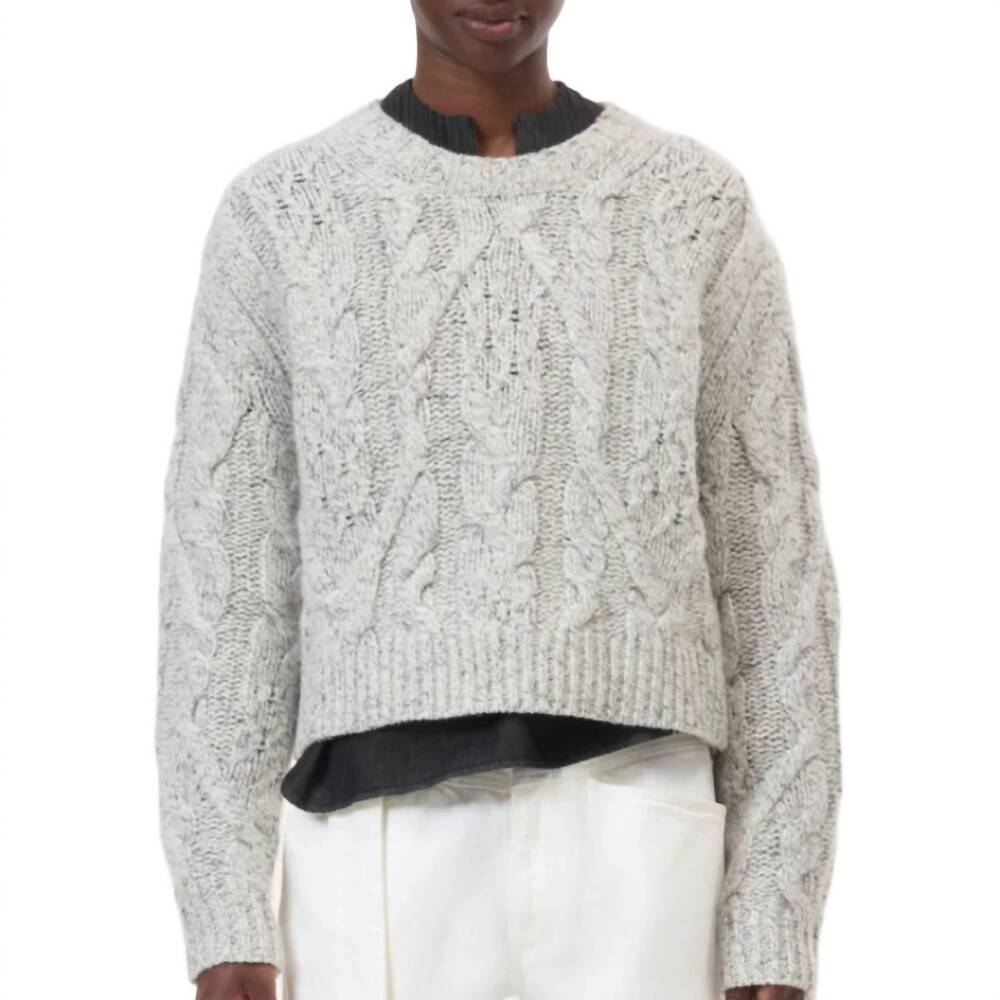 NEW CLOSED crew neck long sleeve sweater in shetland
